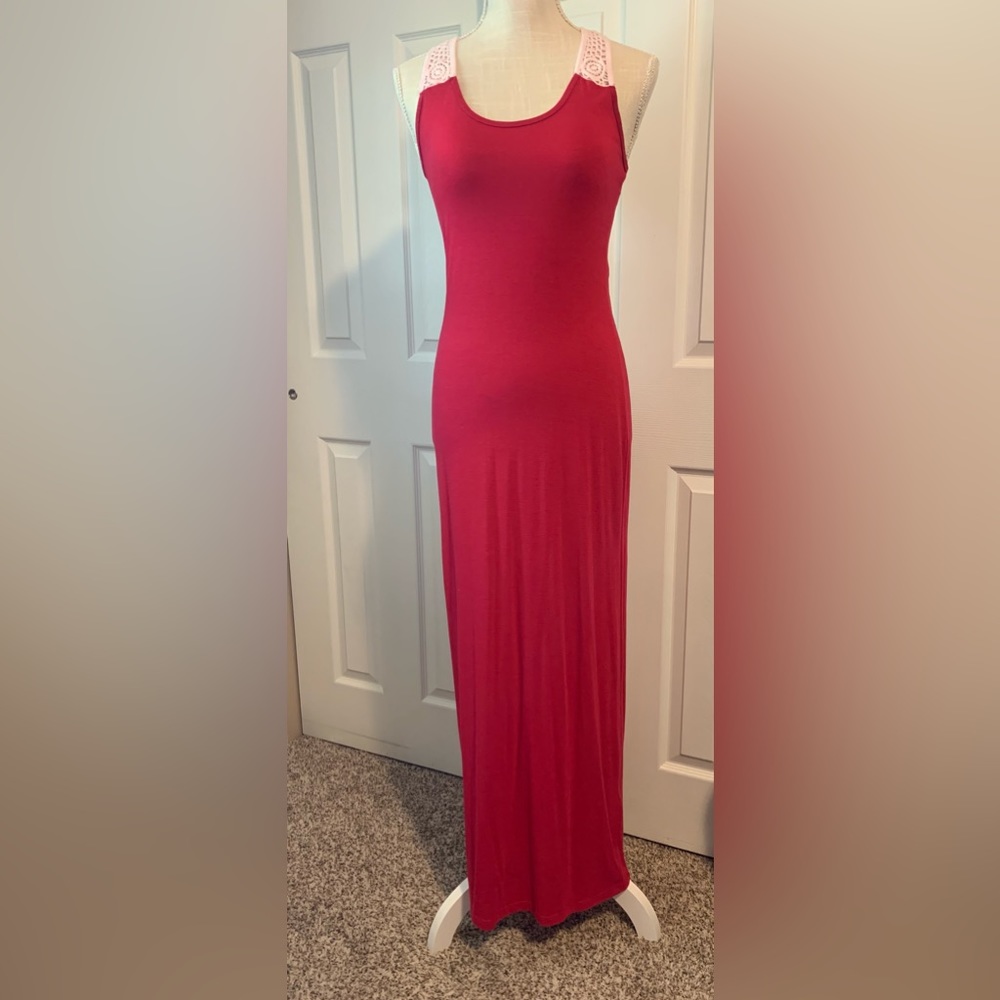 Halter style pull over long maxi dress